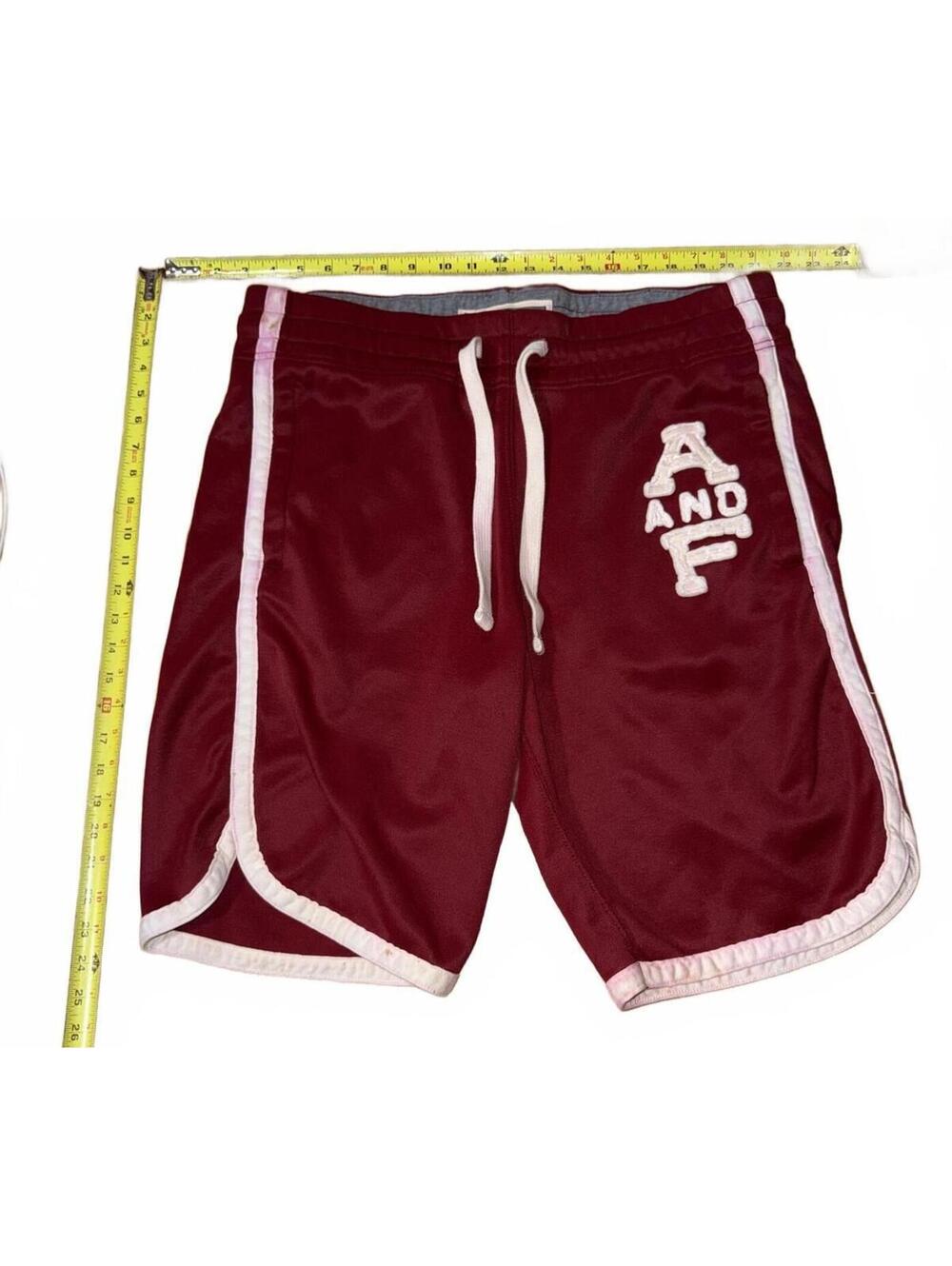 Vintage Abercrombie & Fitch Men's Burgundy Athletic Shorts L